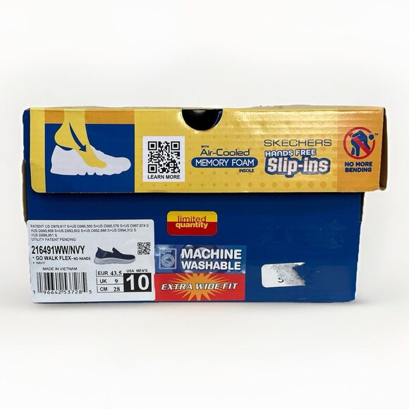 Skechers Mens Slip-ins Go Walk Flex Sz 10 WW 216491WW Navy Blue Walking Sneaker main image 8